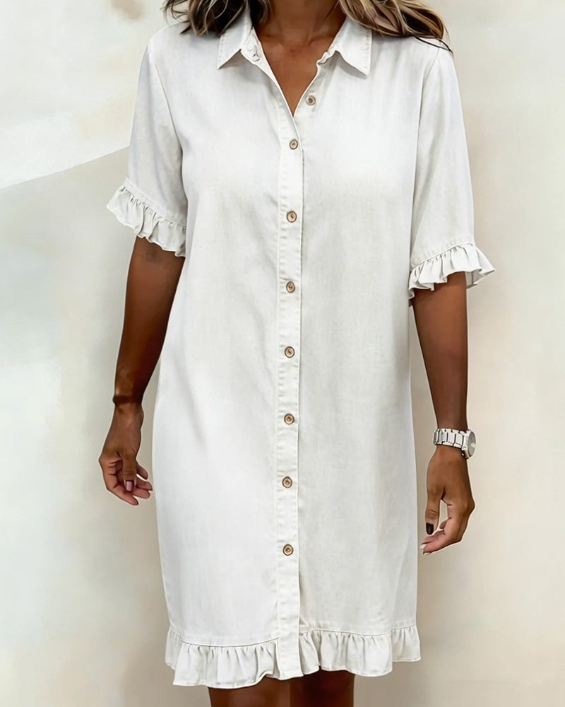 ANNA | Vestido Tejano Ligero de Corte Recto