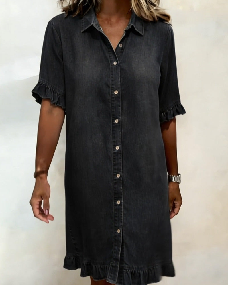ANNA | Vestido Tejano Ligero de Corte Recto