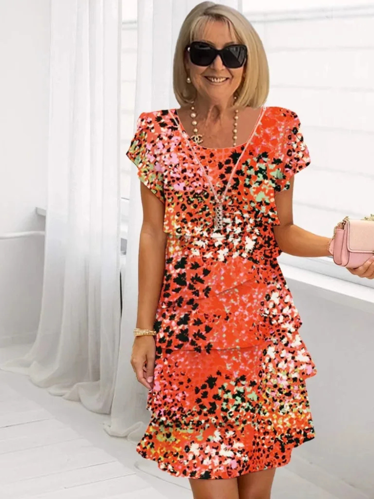 PAULA | Vestido Naranja Imperial