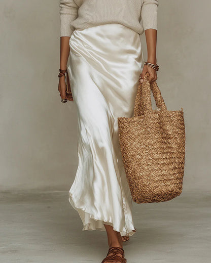ELENA | Vestido Seda con jersey