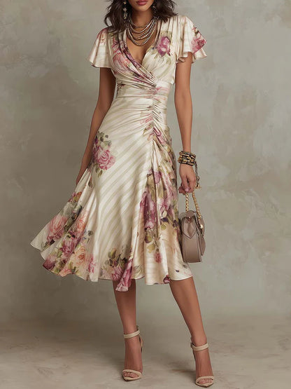 Alba - Vestido elegante estampado floral