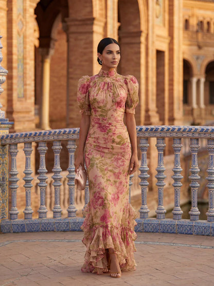 ROSARIO | Vestido Sevilla con estampado floral