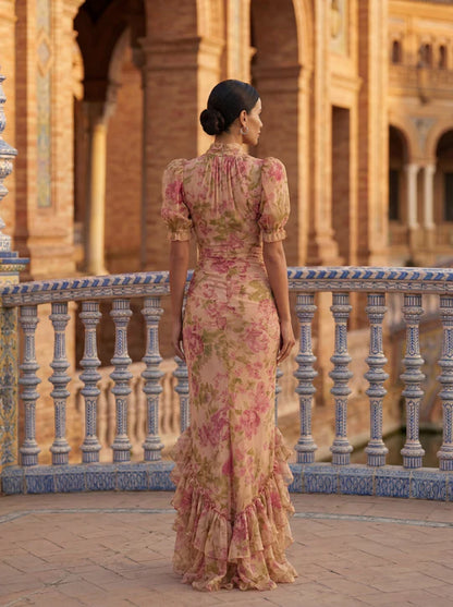 ROSARIO | Vestido Sevilla con estampado floral