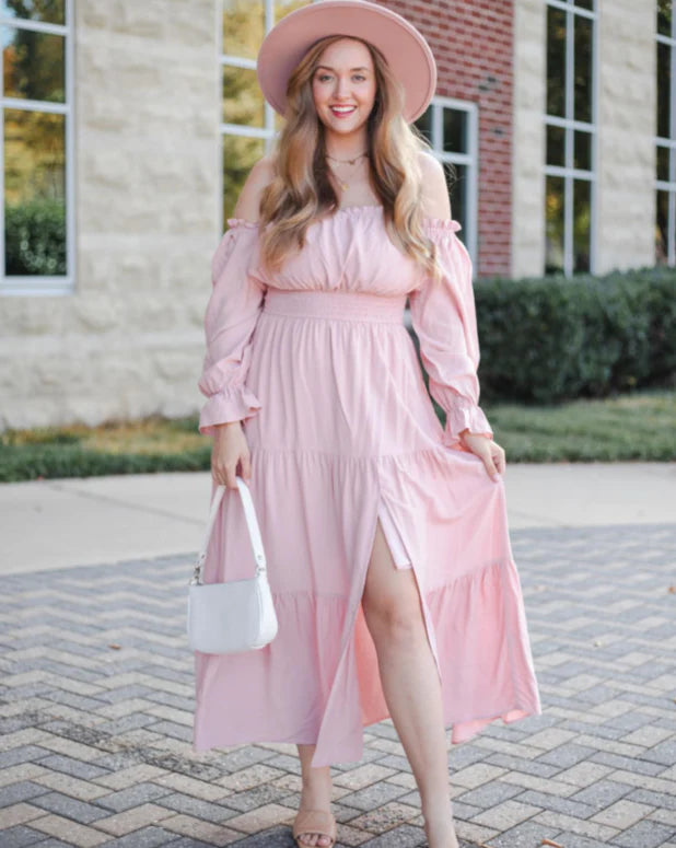 ISABELLA | Vestido Largo Nido de Abeja