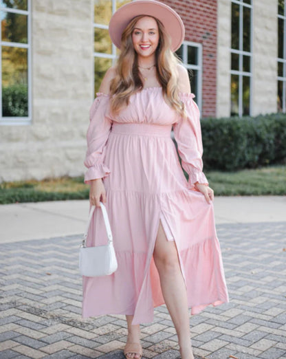ISABELLA | Vestido Largo Nido de Abeja