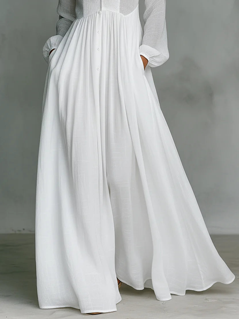 REBECA | Vestido de Lino con Pantalón