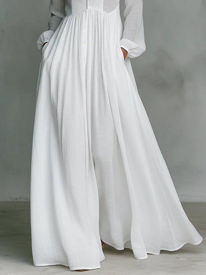 REBECA | Vestido de Lino con Pantalón