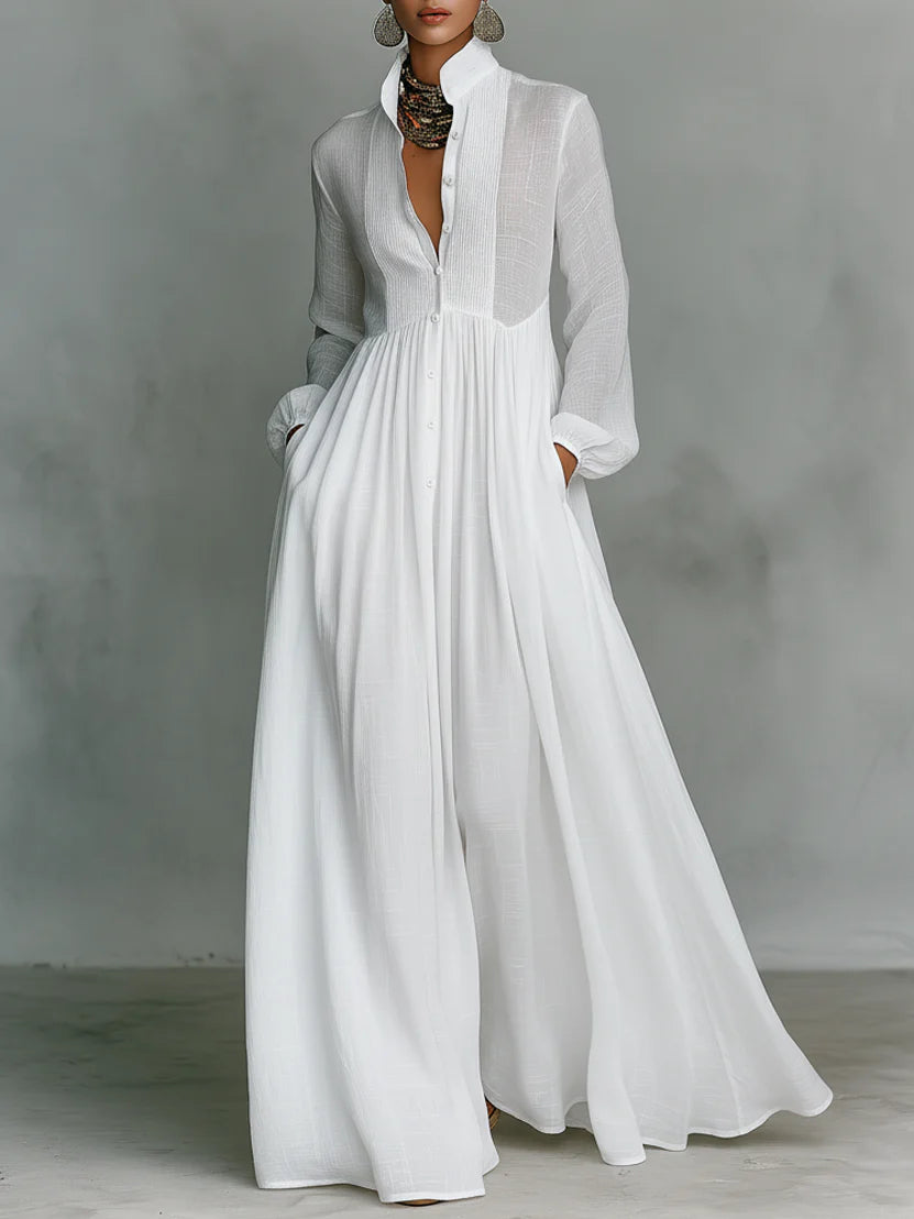 REBECA | Vestido de Lino con Pantalón