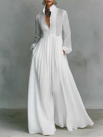 REBECA | Vestido de Lino con Pantalón