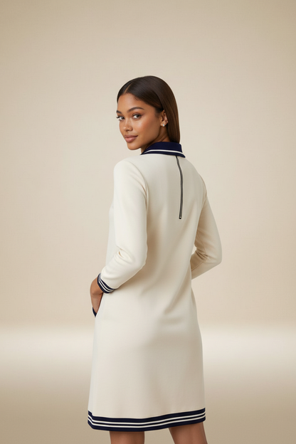 Vista trasera - Vestido deportivo beige